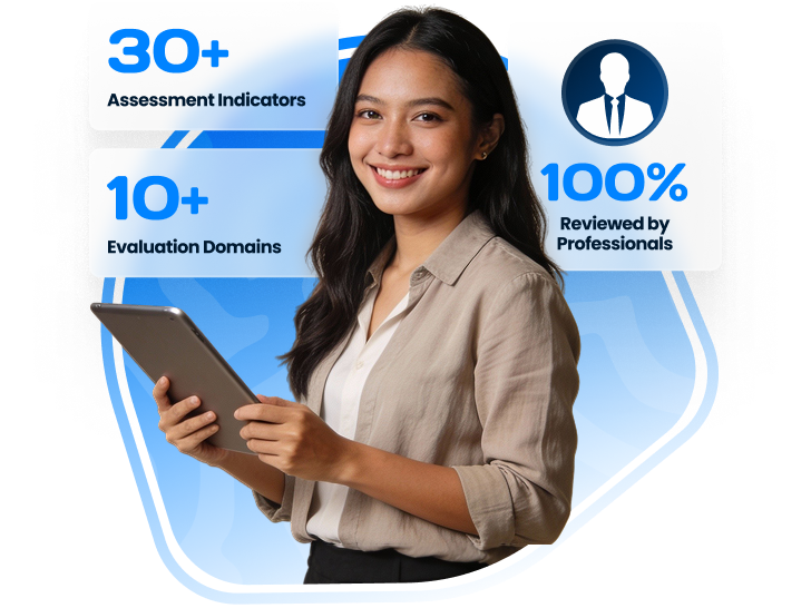 Professional with tablet